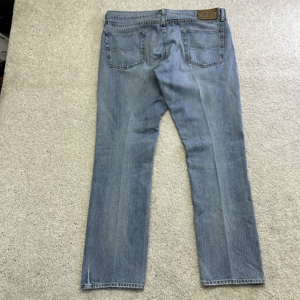 Polo Ralph Lauren Sullivan Slim Jeans Mens 36x30 Blue Medium Wash Whiskers
